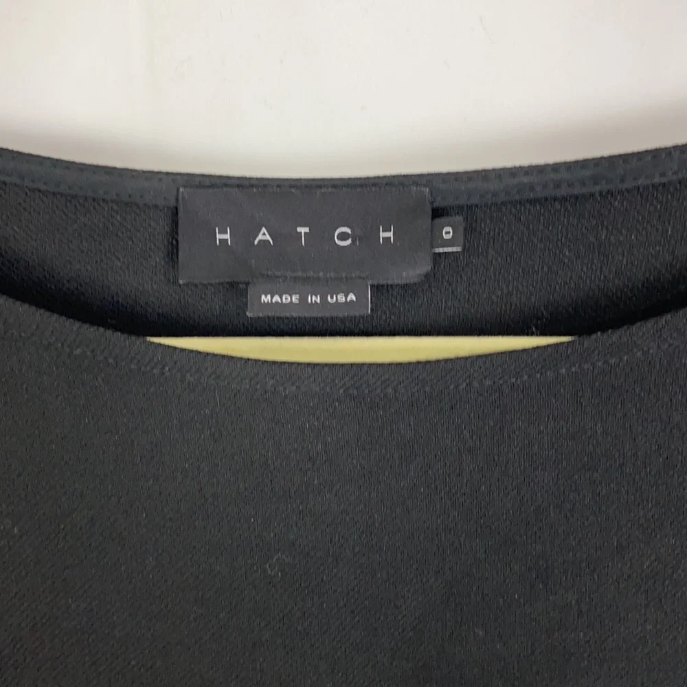 HATCH Maternity Shift Mini Short Dress Black Boat Neckline size 0 - Picture 6 of 11